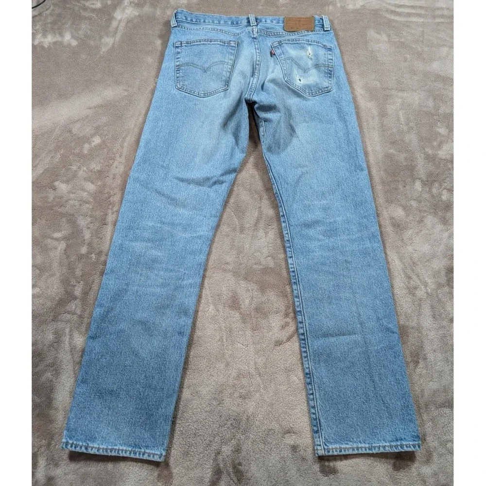 Levis 501 93 Straight Leg Jeans Mens 30x32 Light Wash Blue Denim 501-0093